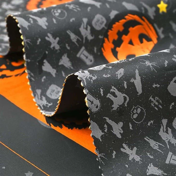 Halloween Jack-O'-Lantern LOGO Tie Fabric
