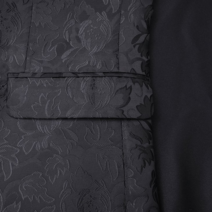 Men's Black Floral Jacquard Blazer - Luxe Formal Tonal Suit Jacket - F141 factory