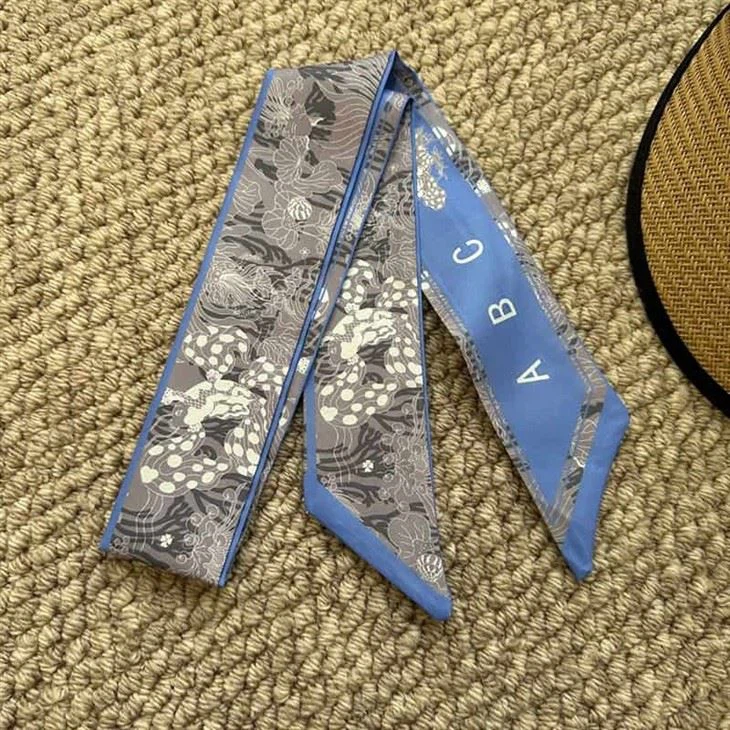 Print Satin Twilly Scarf