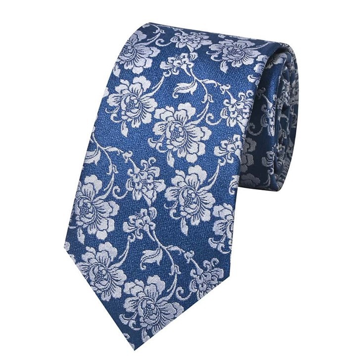 YiLi Floral Jacquard Silk Tie - Sustainable Elegance