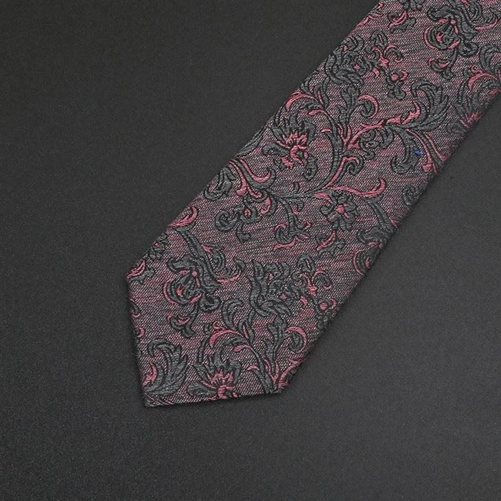 YiLi Floral Polyester Linen Tie: Custom-Crafted Elegance