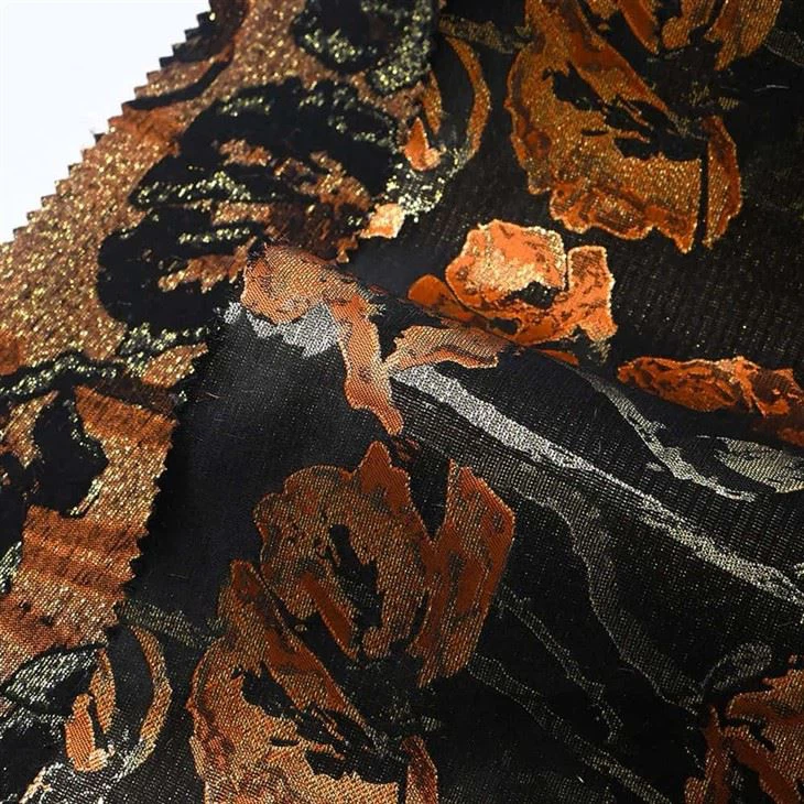 YiLi Luxury Sparkle Flowers Jacquard Apparel Fabric