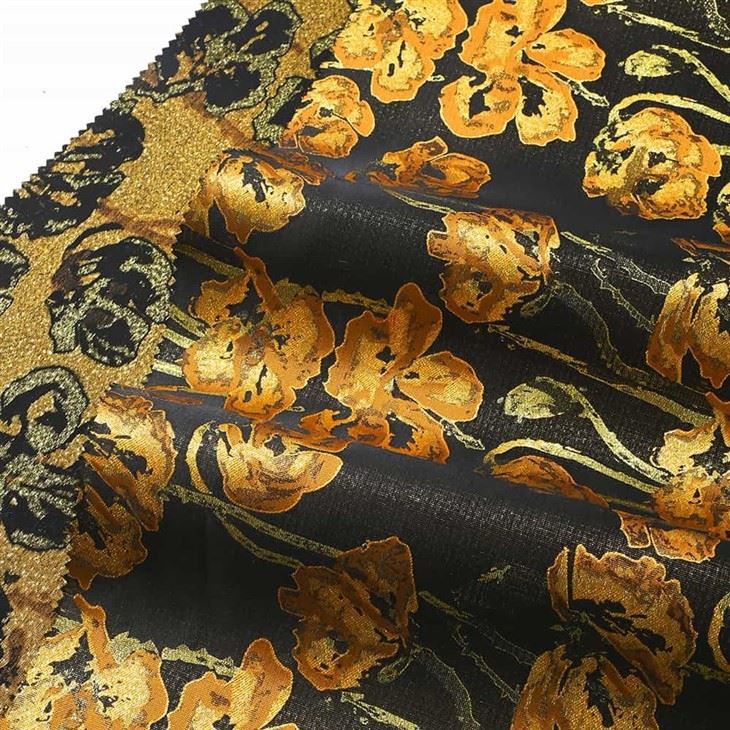 YiLi Luxury Sparkle Flowers Jacquard Apparel Fabric