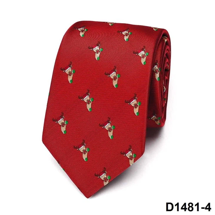 Seasonal Neck Accessory Snowman Jacquard Tie